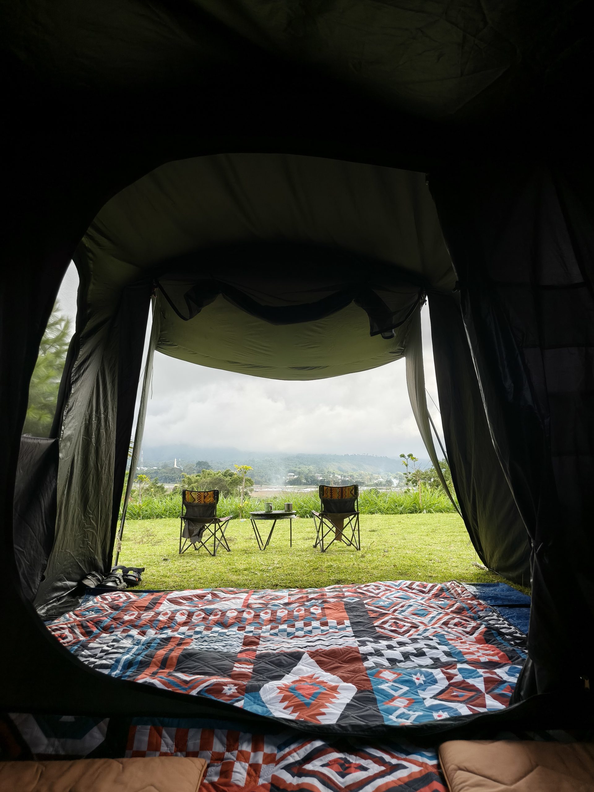 Paket honeymoon view dari dalam tenda villa sembalun