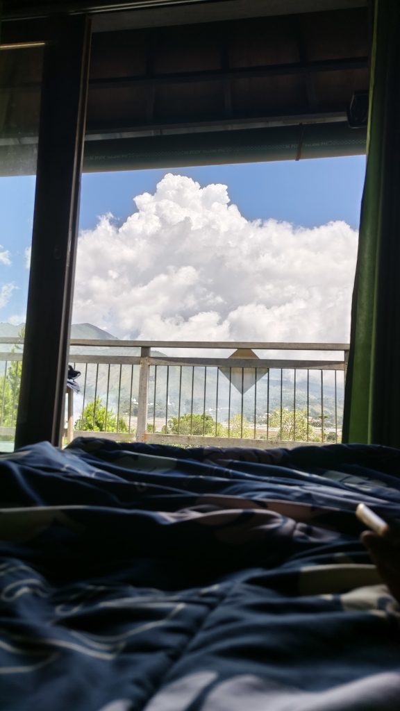 View rinjani dari villa bale ody